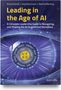 „Leading in the Age of AI“. Kreis mit Texten: „LENS“, „Strategy“, „Value“. Blau und gelb., Buch