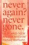 „never again? never gone. OLD AND NEW ANTISEMITISM michael wolffsohn“ in roter Schrift auf abstraktem, orangenem Hintergrund., Buch