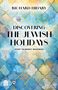 „Discovering the Jewish Holidays: Eight Talmudic Readings“ von Richard Hidary. Hintergrund in Blau-Gold mit hebräischen Texten.