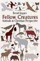Text: "Bernd Kappes, Fellow Creatures, Animals in Christian Perspective." Silhouetten verschiedener Tiere, vielfältige Anordnung., Buch