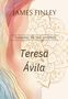 "JAMES FINLEY," "TURNING TO THE MYSTICS," "Teresa Ávila." Abstrakte Aquarellformen mit floralen Mustern., Buch