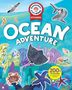 Text: "Backpack Explorer Stickers", "Ocean Adventure", "200+ Stickers plus Play & Learn Activities". Illustration: Meerestiere., Buch