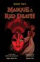 Text: "Wendy Pini's Masque of the Red Death". Illustration: Rote Maske mit Federn, weinende Person im Hintergrund., Buch