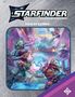 Text: "Starfinder Second Edition" und "Tech Core". 

Illustration: Futuristische Szene mit Robotern, Aliens und Technologie., Buch