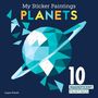 "My Sticker Paintings: PLANETS" und "10 Magnificent Paintings" stehen über einer geometrischen Planetenillustration.