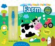 "My Magic Painting Farm. Fill with water to paint. Colors appear like magic then vanish. Electronics-free fun!" Illustration: Kuh, Traktor, Entenküken., Buch