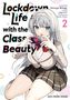 „Lockdown Life with the Class Beauty“, Sennya Mihagi. Illustration eines Mädchens mit grauem Haar in Schuluniform, hält ein Handy., Buch