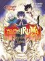 Texte: "Kalego's Story", "Welcome to Demon School! Iruma-kun", "Devilish Tales". Drei Figuren in einer Illustration, dracheähnlicher Hintergrund.