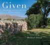 Texte: "Given. Photographs and Dispatches from El Paso Cemeteries. Photography by Michael Dunn." Szene: Ein Friedhof mit Bäumen und Bergen im Hintergrund.