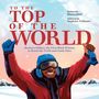 „TO THE TOP OF THE WORLD“, Barbara Hillary erreicht Nord- und Südpol. Frau in roter Jacke jubelt in Schnee., Buch