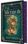 "The Aftermyth: Mythfall" und "Tracy Wolff" steht darauf. Goldene Medusa-Büste mit Schlangen, umgeben von mythischen Tieren.