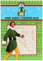 Elf: Word Search and Coloring Book. Eine Person im Elfenkostüm steht vor einem Rätsel voller Wörter., Buch