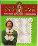 "Elf. Word Search, Quips, Quotes and Coloring Book." Ein Mann in grünem Elf-Outfit freut sich vor einem Wortsucherätsel., Buch