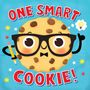 Text: "ONE SMART COOKIE!" Illustration: Ein Cookie mit Brille, Armen, Bleistift und einer Gedankenblase mit Glühbirne., Buch