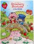 "The World of Strawberry Shortcake Coloring" steht oben. Zwei Kinder mit Hüten auf einer Brücke, umgeben von Erdbeeren.