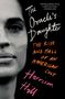 Text: "The Oracle's Daughter: The Rise and Fall of an American Cult" von Harrison Hill. Links ist eine Schwarz-Weiß-Aufnahme eines Gesichts.