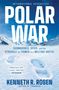 "POLAR WAR", darüber "INTERNATIONAL BESTSELLER", unten Name des Autors. Eislandschaft mit Fußabdrücken und Bergen.