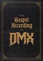 "The Gospel According to DMX" steht groß in goldener Schrift auf dunklem Lederhintergrund. Dekorative Ecken., Buch