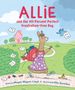 "ALLiE and the 100 Percent Perfect Frustration-Free Day" steht oben. Eine Llama-Figur trägt einen Rucksack und geht auf einem Weg., Buch