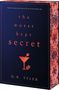 „the worst kept secret“ steht zentriert, darunter „COVER TO BE REVEALED“. Unten „Q.B. TYLER“. Schwarz mit violettem Rand., Buch