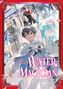 „THE WATER MAGICIAN“: Fantasievolle Illustration mit jungen Figuren, blauer Magie, roten Details und Kristallen., Buch