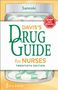 Text: "Sanoki" oben, "DAVIS'S DRUG GUIDE for NURSES TWENTIETH EDITION", "STOP MED ERRORS". Ein Glas mit grünen Kapseln., Buch