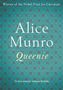 Text: "Winner of the Nobel Prize for Literature", "Alice Munro", "Queenie", "'A true master' Salman Rushdie". Türkiser Hintergrund mit Mustern.