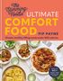 „The Slimming Foodie“ und „ULTIMATE COMFORT FOOD“. Pip Payne. Teller mit Spaghetti und Hackbällchen, Focaccia und Basilikumblätter.