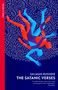 "VINTAGE CLASSICS" links. "SALMAN RUSHDIE, THE SATANIC VERSES" mittig. Illustration von zwei fallenden Figuren., Buch