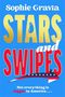 "Sophie Gravia", "STARS", "and", "SWIPES", "Not everything is bigger in America...". Bunte Buchabdeckung, blau mit Pfeilmotiv.