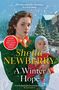 "Sheila Newberry, A Winter Hope. Frau hält Baby im Schnee mit Haus im Hintergrund. Text über Buchverkaufserfolg.", Buch