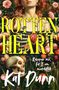 "ROTTEN HEART" in gelben Buchstaben, darunter "Revenge me, for I am murdered..." Illustration einer Frau mit Blumen und Totenkopf., Buch
