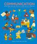 „COMMUNICATION - How we connect and exchange information“ ist oben zu lesen. Illustration von Menschen und Kommunikationsgeräten., Buch