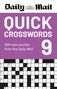 "Daily Mail QUICK CROSSWORDS 9, 200 new puzzles. Unten ein Kreuzworträtselgitter, oben Logo.", Buch