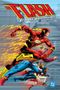 "The Flash by Mark Waid Omnibus Vol. 3" zeigt Superhelden in dynamischer Pose laufend, blauer Hintergrund, DC-Logo., Buch
