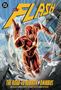 „THE FLASH: THE ROAD TO REBIRTH OMNIBUS“ zeigt Flash in rotem Anzug, umgeben von Energieblitzen in einer Stadt., Buch