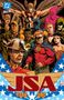 "DC All In" und "JSA Year One" in roten Buchstaben. Illustration von Superhelden in Kostümen, teils mit Masken und Helmen., Buch