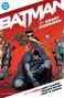 „BATMAN BY GRANT MORRISON, BOOK THREE“ in großer Schrift. Im Vordergrund kniet Batman, Robin steht hinter ihm mit Rittern., Buch