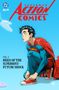 „Superman Action Comics“, Vol. 2 „Reign of the Superboys - Future Shock“. Zeichnung von jungem Superhelden in blauer Uniform., Buch