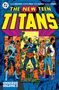 "The New Teen Titans", große gelbe Schrift. Drei Helden in Kostümen, illustriert. "Omnibus Volume 3", unten links., Buch