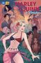 „HARLEY QUINN in Paradise“; zeigt eine fröhliche Frau im Bikini mit bunten Haaren und Ferienmotiven im Hintergrund., Buch