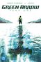 "Green Arrow Year One" und "THE DELUXE EDITION". Silhouette einer Person im Wasser, spiegelt sich., Buch
