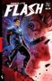 Text: "ABSOLUTE FLASH", "ALL IN", "DC". Illustration eines Helden in dynamischer Pose vor rotem Hintergrund.