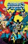 Text: "BATMAN • SUPERMAN WORLD’S FINEST VOLUME 10." Illustration mit Superhelden wie Batman und Superman in Action-Posen., Buch
