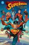 Text: "Superman by Phillip Kennedy Johnson Omnibus Vol. 2". Mehrere Superhelden fliegen dynamisch am Himmel., Buch