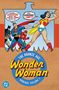 "Please, Wonder Woman! You must come back!" "No, Superman! I can't!" Superhelden in einer dynamischen Illustration., Buch