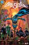 Text: Batman Bad Seeds, All In. Illustration mit Batman als Vogelscheuche, Pflanzen überwuchern eine Stadt im Hintergrund.
