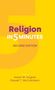 "Religion in 5 Minutes, Second Edition, Edited by Aaron W. Hughes, Russell T. McCutcheon." Gelber Hintergrund mit großer Ziffer 5., Buch