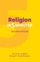 "Religion in 5 Minutes, Second Edition, edited by Aaron W. Hughes, Russell T. McCutcheon." Gelber Hintergrund mit großer 5., Buch