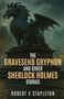 Text: "The Gravesend Gryphon and Other Sherlock Holmes Stories. Robert V Stapleton." Große Statue eines gruseligen Greifs., Buch